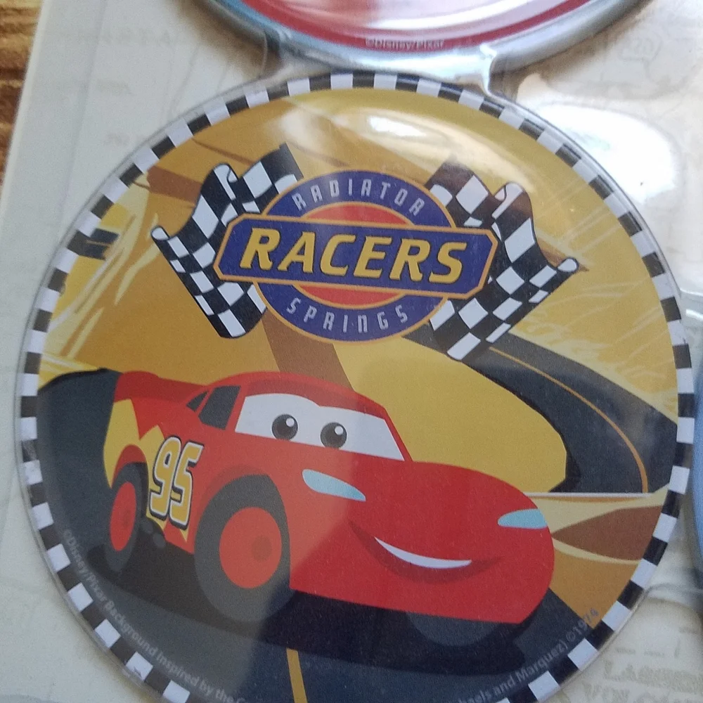Pixar Cars Land 4 Piece Coaster Set Disney Parks Mater Lightning McQueen NWT